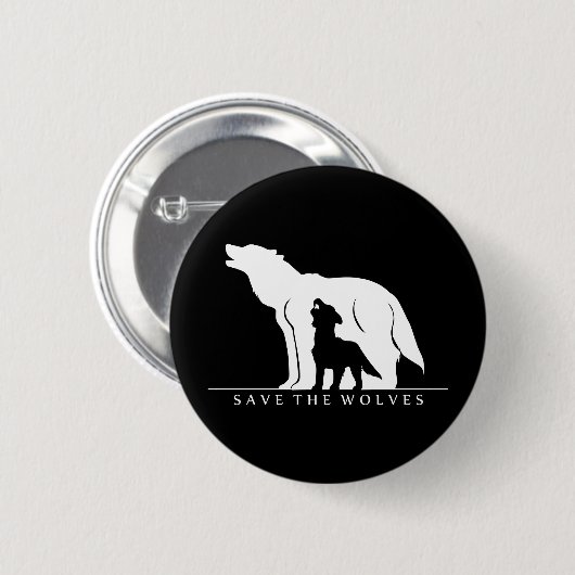Sparen de Wolven Ronde Button 5,7 Cm (Voorkant /achterkant)