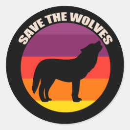 Sparen de Wolven Ronde Sticker