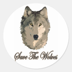 Sparen de Wolven Ronde Sticker