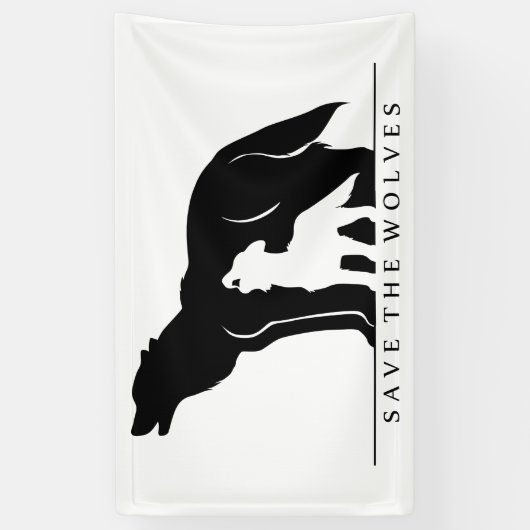 Sparen de Wolven Spandoek (Verticaal)