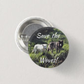 Sparen de Wolven speld Ronde Button 3,2 Cm (Voorkant /achterkant)