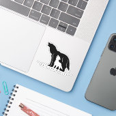 Sparen de Wolven Sticker (Laptop met iPhone)