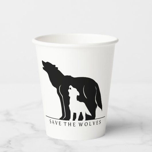 Sparen de Wolves Paper Cup Papieren Bekers (Voorkant)