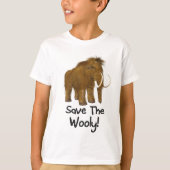 "Sparen de Wooly" Wooly Mammoth T-shirt (Voorkant)