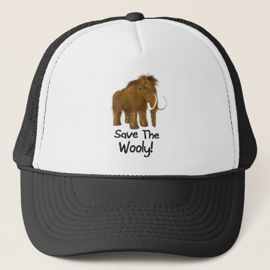 "Sparen de Wooly" Wooly Mammoth Trucker Pet (Voorkant)