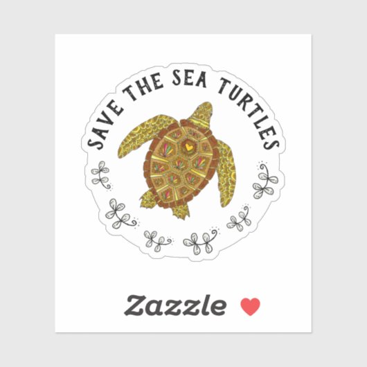 Sparen de Zee die Schitterende Gedetailleerde Draa Sticker (Vel)