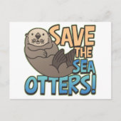 Sparen de Zee otters Briefkaart (Voorkant)