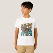 Sparen de Zee otters T-shirt (Voorkant volledig)