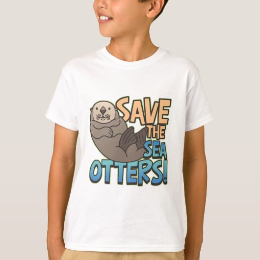 Sparen de Zee otters T-shirt (Voorkant)