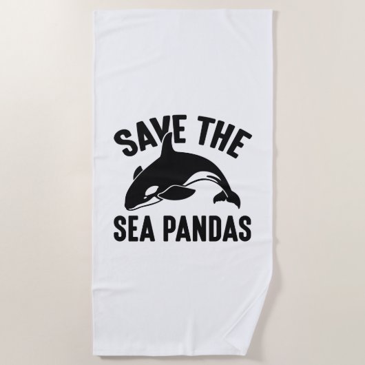 Sparen de Zee Pandas Strandlaken (Voorkant)