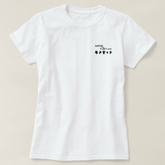 Sparen de zee schildpad t-shirt (Design voorkant)