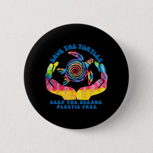 Sparen de Zee schildpadden houden oceanen vrij van Ronde Button 5,7 Cm