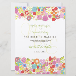 Sparen de Zomer van de Lente van het Monogram van Save The Date