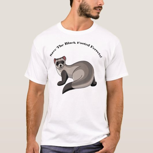 Sparen de zwarte gekookte fretten! t-shirt (Voorkant)