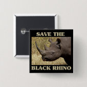 Sparen de Zwarte Rijn Vierkante Button 5,1 Cm (Voorkant /achterkant)