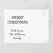 Sparen de Zwarte Ster van de Boom van de Kerst van Feestdagenkaart (Achterkant)