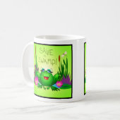 Sparen de Zwembeulah de Kikker Wetland Art Koffiemok (Voorkant links)