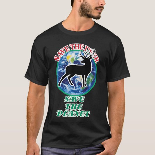 Sparen Deer sparen de planeet T-shirt (Voorkant)