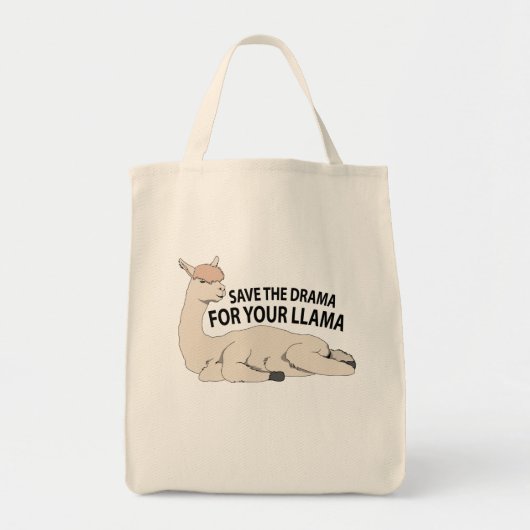 Sparen Drama Llama Tote Bag (Voorkant)