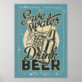 sparen Drink Beer ManCave Poster (Voorkant)