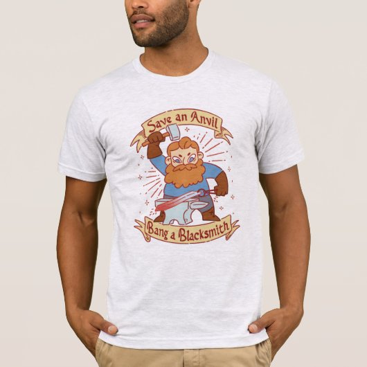Sparen een Anvil Bang een Blacksmith T-Shirt (Voorkant)