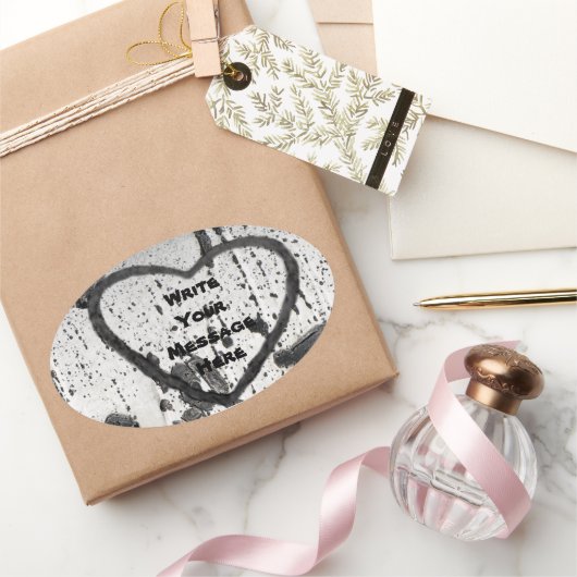 Sparen een Aspen Boom Fotograaf Aangepast Ovale Sticker (Geschenken)