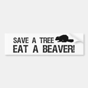 Sparen een Boom, eet een Beaver Bumpersticker