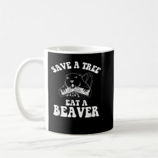 Sparen een Boom eet een Beaver Funny Zagen Koffiemok