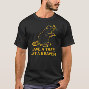 Sparen een Boom eet een Beaver T-shirt