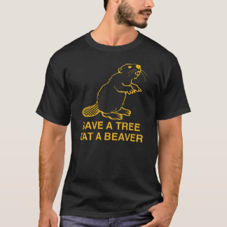 Sparen een Boom eet een Beaver T-shirt