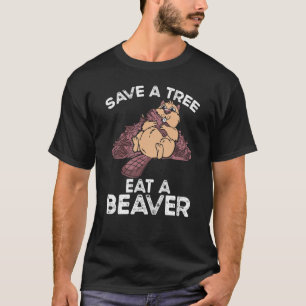 Sparen een Boom eet een Beaver T-shirt