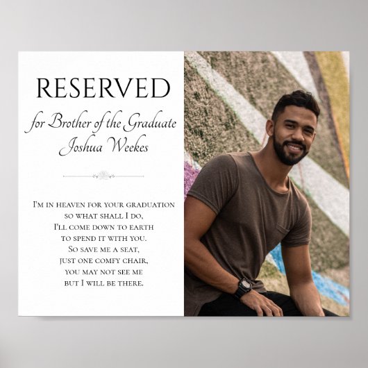 Sparen een Broer van de Zetel van het Afstuderen M Poster (Voorkant)