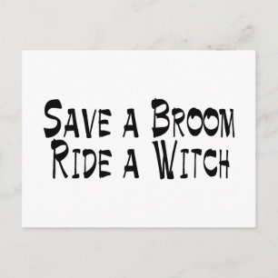 Sparen een Broom Ride een Witch 3 Briefkaart