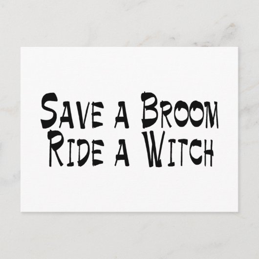 Sparen een Broom Ride een Witch 3 Briefkaart (Voorkant)