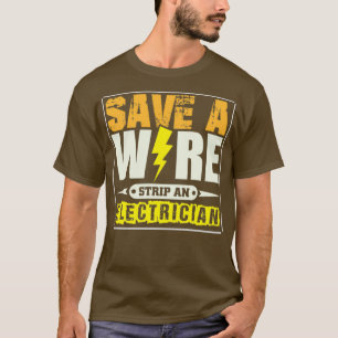 Sparen een draadstrook een elektricien 2 t-shirt