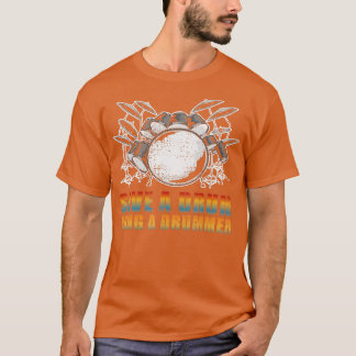Sparen een Drum Bang een Drummer Rocker T-shirt