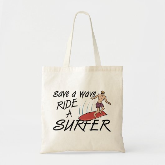 Sparen een golflengte van de Golf een Surfer Tote Bag (Voorkant)