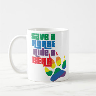 Sparen een Horse Ride A Beer Koffee Mok Gay Pride