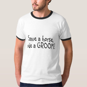 Sparen een Horse Ride a Groom T-shirt