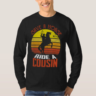 Sparen een Horse Ride A Neef Hillbilly Redneck T-shirt
