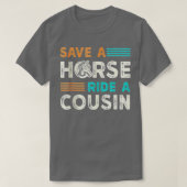 Sparen een Horse Ride A Neef T-shirt (Design voorkant)