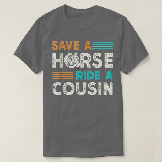 Sparen een Horse Ride A Neef T-shirt (Design voorkant)