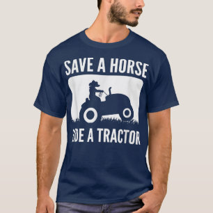 Sparen een Horse Ride een Boerderij van de Tractor T-shirt