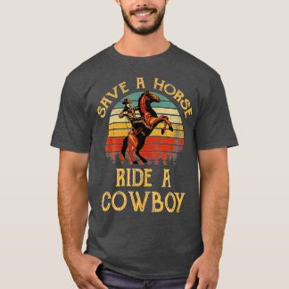 Sparen een Horse Ride een Cowboy Vintage T-shirt