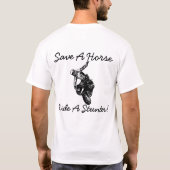 Sparen een Horse Ride een Stunter 1WheelFelons T-shirt (Achterkant)