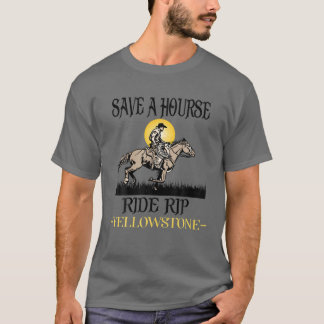 Sparen een Horse Ride Yellowstone Montana Funny T-shirt