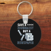 Sparen een Journalist Koop Krantenjournalistiek Gi Sleutelhanger (Voorkant)