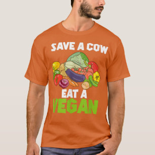 Sparen een Koe Eat A Vegan Funny Herbivore T-shirt
