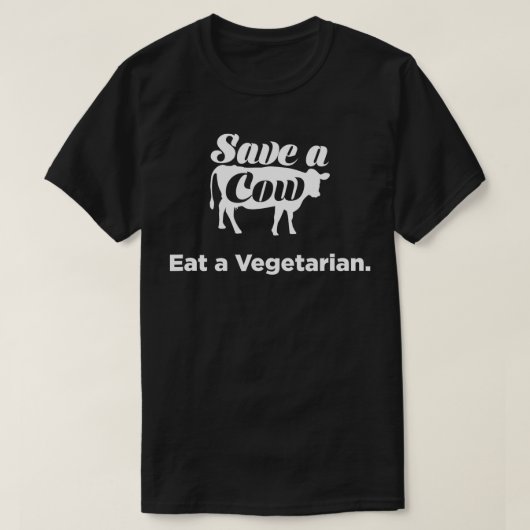 Sparen een Koe, eet een vegetariër grappig T-shirt (Design voorkant)