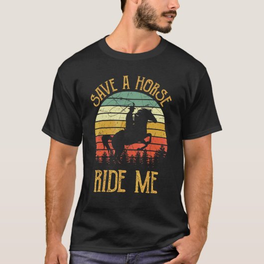 Sparen een paard dat me Cowboy Cowgirl Southern We T-shirt (Voorkant)